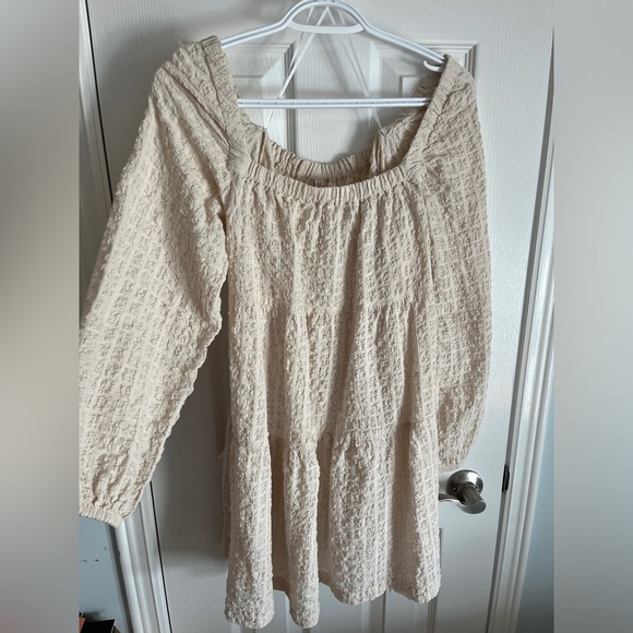 Cotton Square Neck Baby Doll Dress - Picture 1 of 4